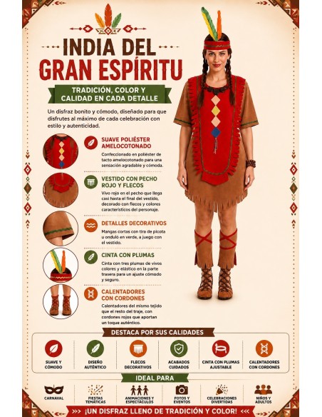 Costume Indiano Taglia M | Costumi per Adulti Il Re del Carnevale