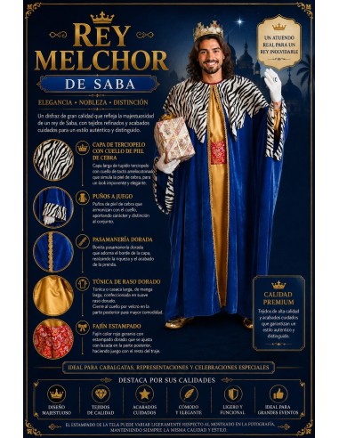 Costume del Re Melchior Taglia L | Costumi per Adulti Il Re del Carnevale