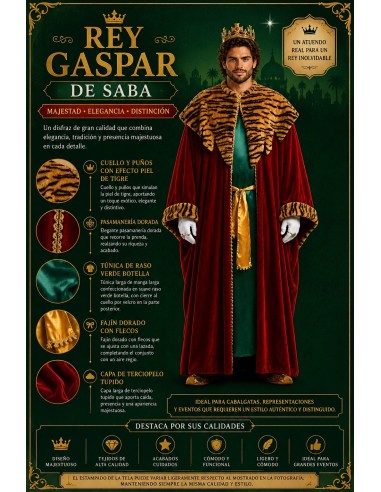 Disfraz Rey Gaspar Talla L | Disfraces Adultos El Rey del Carnaval
