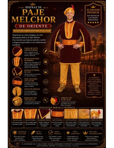Disfraz Paje Melchor Talla L Nuevo | Disfraces Adultos El Rey del Carnaval