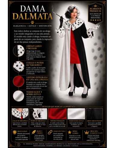 Disfraz Mujer Dalmata Talla M | Disfraces Adultos El Rey del Carnaval