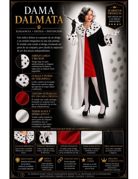 Costume Donna Dalmata Taglia M | Costumi per Adulti Il Re del Carnevale