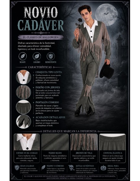 Déguisement de Fiancé Cadavre Taille L | Costumes pour Adultes Le Roi du Carnaval