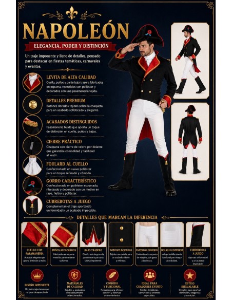 Napoleon Costume Size L | Adult Costumes The King of Carnival