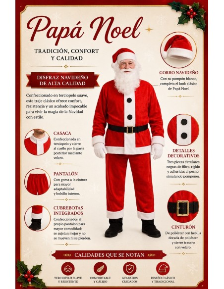 Santa Claus costume Size L | Adult Costumes The King of Carnival