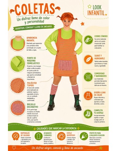 Costume de Tresses Taille M | Déguisements Adultes Le Roi du Carnaval