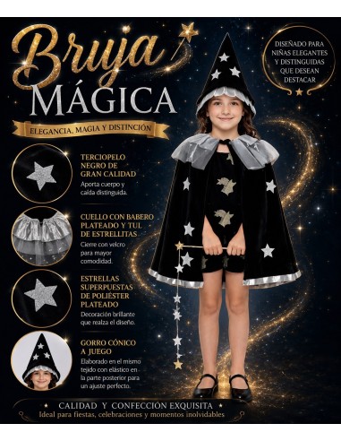 Disfraz Bruja Magica Nuevo | Disfraces Infantiles El Rey del Carnaval