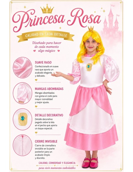 disfraz princesa rosa infantil Novedad | Disfraces Infantiles El Rey del Carnaval