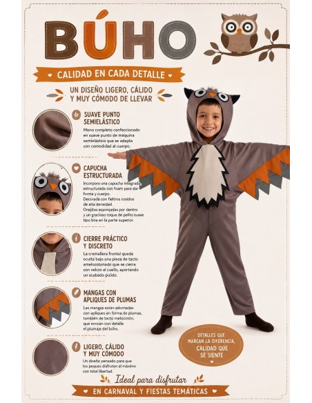 Owl Costume | Children's Costumes from El Rey del Carnaval