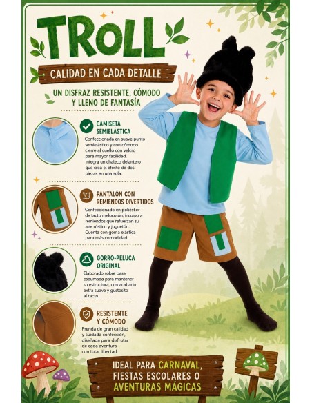 Costume Troll Enfant | Costumes Enfants Le Roi du Carnaval