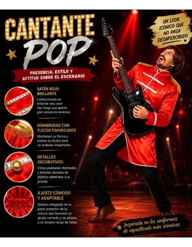 Costume da cantante taglia L | Costumi per adulti il re del carnevale