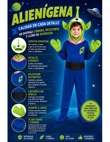 Costume Alien | Costumes pour Enfants Le Roi du Carnaval