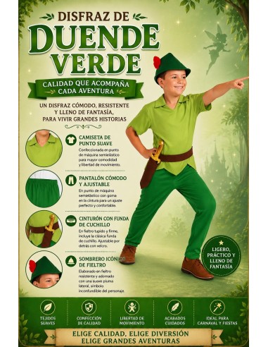 Fantasia de Duende Verde | Fantasias Infantis O Rei do Carnaval