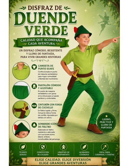 Costume Lutin Vert | Costumes Enfants Le Roi du Carnaval