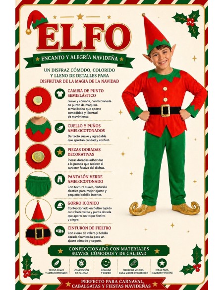 Costume Elfo | Costumi per bambini Il Re del Carnevale