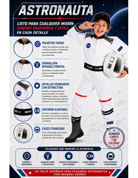 Costume da astronauta | Costumi per bambini Il Re del Carnevale