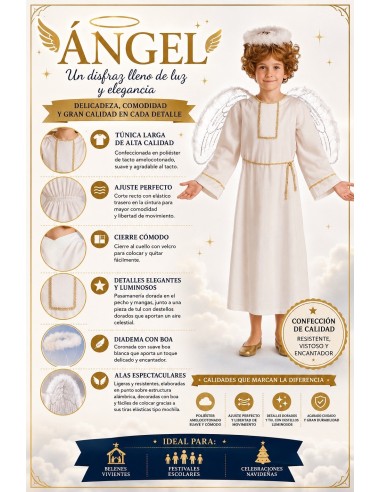Disfraz Angel | Disfraces Infantiles El Rey del Carnaval