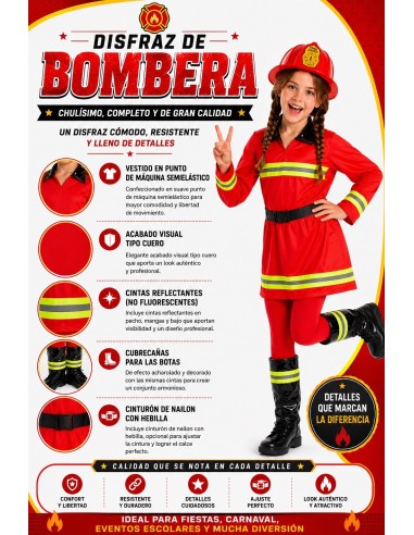 Firefighter Costume | Children's Costumes by El Rey del Carnaval