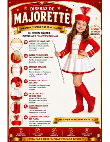 Fato de Majorette | Disfarces Infantis O Rei do Carnaval