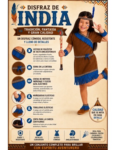 Déguisement Indienne | Déguisements Enfants Le Roi du Carnaval