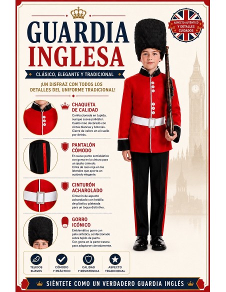 Costume de Garde Anglaise | Costumes Enfants Le Roi du Carnaval