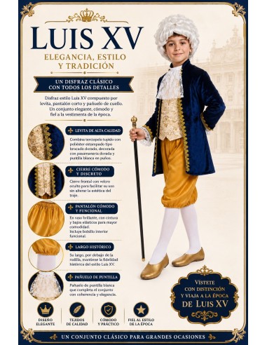 Costume Luigi XV | Costumi per bambini Il Re del Carnevale
