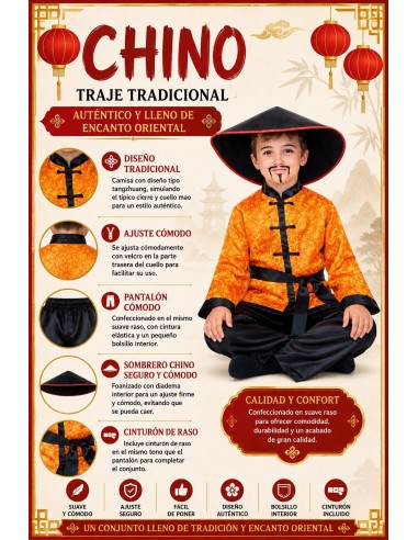 Costume Chinois | Costumes pour Enfants Le Roi du Carnaval