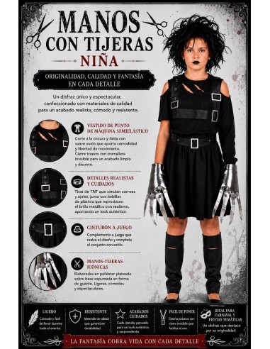 Costume de femme aux mains de ciseaux | Costumes pour enfants Le Roi du Carnaval