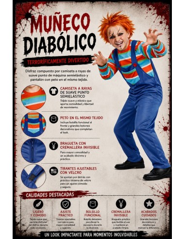 Costume di Doll Diabolico | Costumi per bambini Il Re del Carnevale