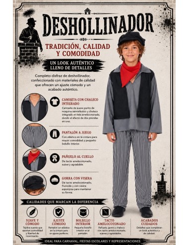 Chimney sweep costume | Children's Costumes by El Rey del Carnaval