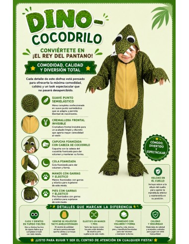 Costume Coccodrillo dinosauro | Costumi per bambini Il Re del Carnevale