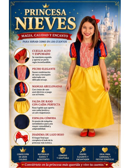 Costume de Princesse des Neiges | Costumes pour Enfants Le Roi du Carnaval