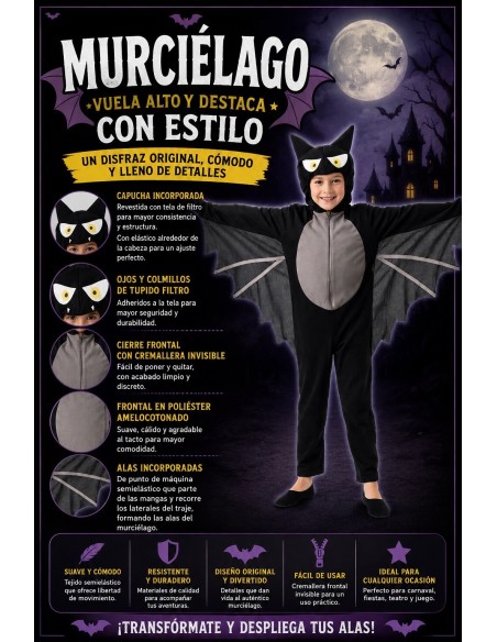 Déguisement de chauve-souris | Costumes pour enfants Le Roi du Carnaval