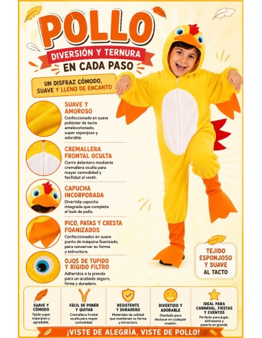 Déguisement de poulet | Costumes pour enfants Le Roi du Carnaval