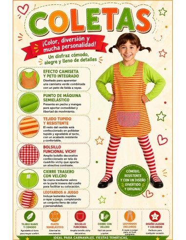 Costume de Couettes | Costumes pour Enfants Le Roi du Carnaval