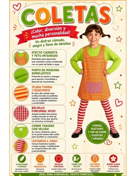 Costume Trecce | Costumi per Bambini Il Re del Carnevale