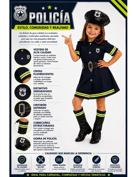 Costume de policier | Costumes pour enfants du Roi du Carnaval