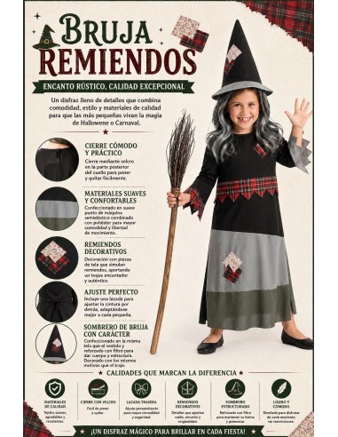 Patchwork Witch Costume | Children's Costumes The King of Carnival