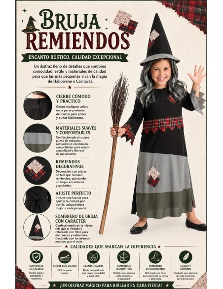 Costume Strega Pasticci | Costumi per Bambini de El Rey del Carnaval