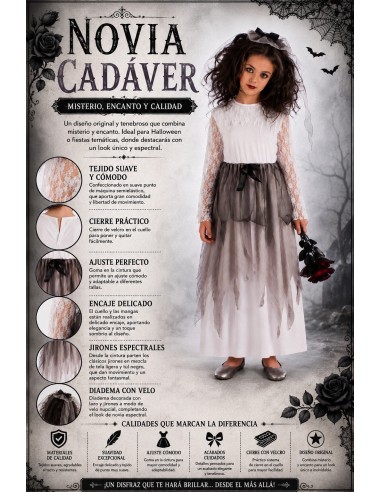 Disfraz Novia Cadaver | Disfraces Infantiles El Rey del Carnaval