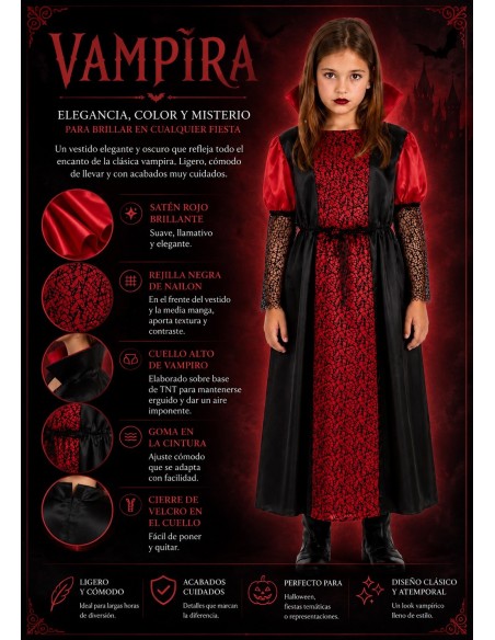 Costume di vampira | Costumi per bambini El Rey del Carnaval