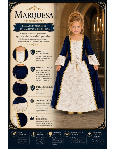 Costume de Marquise | Déguisements pour enfants du Roi du Carnaval