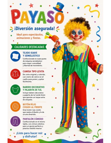 Déguisement de Clown Enfant | Costumes pour Enfants Le Roi du Carnaval
