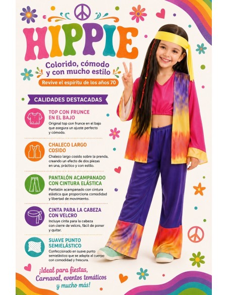 Hippie Girl Costume | Children's Costumes The Carnival King