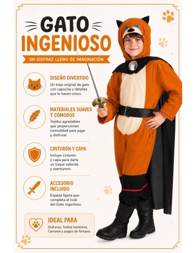 Fantasia de Gato Engenhoso | Fantasias Infantis O Rei do Carnaval