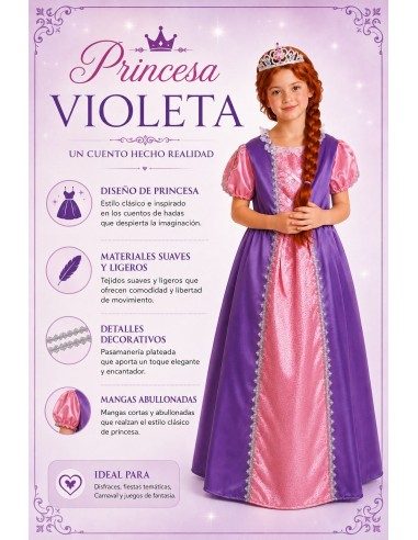 Fantasia de Princesa Roxa | Fantasias Infantis O Rei do Carnaval