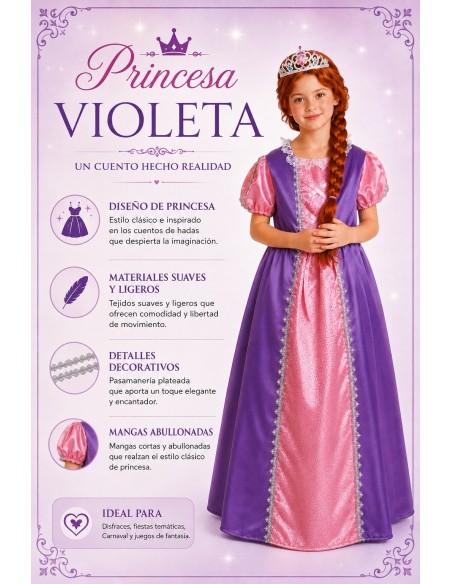 Fantasia de Princesa Roxa | Fantasias Infantis O Rei do Carnaval