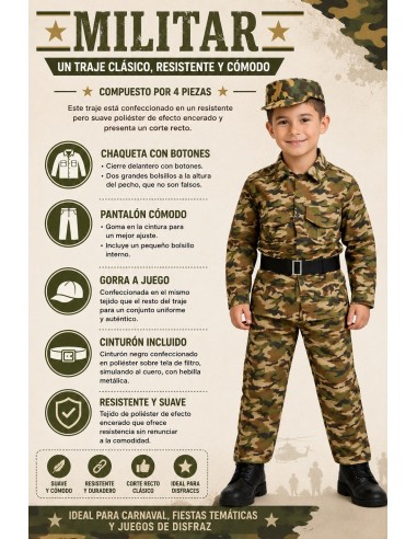 Disfraz Militar | Disfraces Infantiles El Rey del Carnaval
