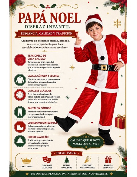 Costume di Babbo Natale | Costumi per bambini Il Re del Carnevale