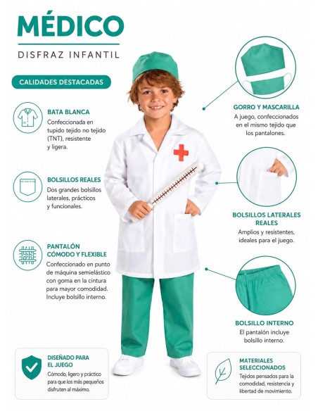 Doctor Costume | Children's Costumes from El Rey del Carnaval